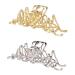 AOPRIE Metal Hair Clips for Women Large Size Claw Clip for Girls 2 Count Hair Clips Claw Hair Accessories for Women Girls Gold Silver