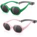 2 Pcs Polarized Baby Sunglasses with Adjustable Strap Flexible UV400 UV Protective Toddler Sunglasses Soft Frame Unbreakable Baby Glasses for 0-36 Months Newborn Kids Boys Girls