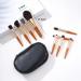 Mini Travel Makeup Brush Set with Bag & Mirror | Perfect Christmas Gift for Women | Portable Makeup Brush Kit - Buy Online on GoSupps.com