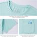 BASSDASH Men's UPF 50+ Performance Short Sleeve Pocket T-Shirt - Seafoam/Vivid Blue - 3XL - Buy Online on GoSupps.com