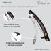 French Amie Oblong Handmade 3.5 Celluloid Automatic Hair Clip Barrette - Strong Hold Clip for Girls & Women - Paris Hair Accessories - Made in France (Tokyo Shell) - Buy Online on GoSupps.com