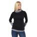 HAPPY MAMA Boutique Women's Maternity Nursing Jumper Sweeathirt 348 10-12 Black & Navy Stripes