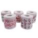 qazaa 5 Styles Santa Claus Paper Roll Tissue Paper Towels Christmas Decorations Xmas Santa Office Room Toilet Paper 5 Roll