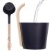 Sauna Bucket Ladle 7L Sauna Bucket with Long Wooden Handle Aluminum Sauna Bath Barrel Heat Resistant Sauna Accessories Set Handmade Sauna Bucket Sauna Bath Water Container Dry Sauna Supplies for