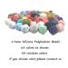 30pcs 17mm Silicone Polygon Pearl Beads - Geometric Icosahedron Shape for DIY Necklace and Bangle - Mix Color Beading Accessory - Buy Online on GoSupps.com