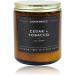 Calyan Cedar & Tobacco Scented Soy Wax Candle | 7.2 oz | 57 Hour Burn | Aromatherapy Gift in Amber Glass Jar - Buy Online on GoSupps.com