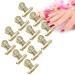 12-Piece Nail Clip Set - Curved C Fingernail Extension Clips for Fiberglass Nail Art - Gold Multifunctional Accessories - Buy Online on GoSupps.com