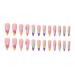 Justotry 24pc Colorful Stiletto Nails - Flower & Rainbow French Press On Fake Nails for Women - Buy Online on GoSupps.com