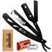 OCBA Barber Razor Wooden Shaving Razor Light Weight Razor Professional Barber Razor (Black Razor)