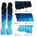 RN BEAUTY Synthetic Jumbo Braiding Hair 24 Inch - Ombre Jumbo Braids 3 Bundles Deal for Twist Crochet Weave Braid - Heat Resistant High Temp Fiber - Black/Blue/Azure - Buy Online on GoSupps.com