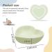 LuckyOpt Ceramic Heart-shaped Hamster Bowl - Small Pet Food and Water Bowl for Hamster, Guinea Pig, Gerbil, Hedgehog, Chinchilla, Parrot - Green - Buy Online on GoSupps.com