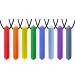 Sensory Chew Necklace by GNAWRISHING, 8 Pack Diamond Chew Necklaces for Sensory Kids, Made from Food Grade Silicone for for Autistic, ADHD, Oral Motor Boys and Girls Children (Rainbow Color)