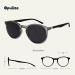 Opulize Met Sunderer Glasses - Slim Round Frame Spring Hinges UV400 Protection Scratch-Resistant Tinted Lens +2.50 Dioptria for Men & Women - Clear Gray Front & Black Arms (1 Pack) - Buy Online on GoSupps.com