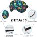 Cute Dinosaurs Sleep Eye Mask | Soft Silk Sleeping Mask for Kids & Adults | Travel Eye Shade with Elastic Strap in Green Blue & Red - Buy Online on GoSupps.com