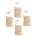 Baluue 4pcs Handmade Soap Bag Small Mesh Soap Bag Shower Foaming Loofah Cotton Linen White