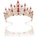 Ipetboom Diamond Crown Rhinestone The Crown Tiara for Women Bridal Hair Clip Bridal Crown Women Crown Shiny Birthday Prom Crowns Girl Hair Clips Hair Bands Crystal Wedding Bride Zinc Alloy 17X17X7.5CM Golden Red - Buy Online on GoSupps.com