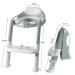Potty Training Seat for Toddlers | Kids Toilet Chair with Ladder and Step Stool (Gray/White) - Buy Online on GoSupps.com