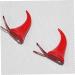 Halloween Hair Clips Red Devil Horns Costumes Decorations Hair Clip Barettes Pins Accessories for Women - Buy Online on GoSupps.com