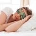 SSIMOO Flower and Bird Print Eye Mask | Double-Sided Light Blocking Sleep Mask for Quality Rest - Soft & Comfortable - Buy Online on GoSupps.com