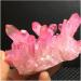 Stone Crafts Rose Flame Aqua Aura Quartz Crystal vug Rainbow Titanium Bismuth Silicon Cluster Reiki Crystals - Buy Online on GoSupps.com