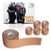 STARZON Kinesiology Tape (6 Rolls) Original Cotton Elastic Premium Athletic Tape Latex Free 2 x 5.4yd Beige Pack of 6 Beige 2 x 5.4yd