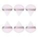 AICHHLIMFE 6 Pieces Powder Puff Face Triangle Makeup Puff for Both Dry & Wet Makeup Soft Velour Makeup Puff Reusable Powder Pad Pressed Applicator Sponges Beauty Makeup Tools White M White