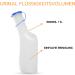 Buy Long-Lasting PP Urine Bottle Set with Bed Holder - 1000 ml | Easy-to-Read Measuring Lines | International Shipping Available - Buy Online on GoSupps.com