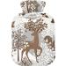 Buy Naanle Forest Animals Deer Heat Bottle | 1L Transparent Hot Water Bottle for Pain Relief - Heat & Cold Therapy for Bed Hands Feet - Buy Online on GoSupps.com