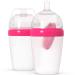 Inttero Preload/Formula Mixing Baby Bottle with Anti Colic & Air-Free System - 9oz / 2 Pack (Modern Pink - Medium Flow) Modern Pink Breast-Mimic Anti-colic & Air-free