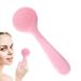 Silicone Face Wash Brush Face Washer Manual Facial Cleansing Brush Made of Silicone Soft Silicone Facial Cleansing Brush Skin-Friendly Waterproof Facial Cleansing Scrubber Pink