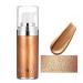 4 Colors Face Body Shimmer Body Cream Liquid Body Highlighter Long-lasting Shine Brighten Glitter Shimmering Body Cream for All Skin Types Bronzer (#03 Bronze Gold) #03 Bronze Gold 60 g (Pack of 1)