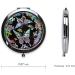 Mother of Pearl Compact Mirror with Magnification | Dual-Sided Travel Makeup Mirror with Floral Design | Traditional Korean Painting | Portable Handheld Mirror - Buy Online on GoSupps.com