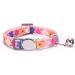 Moonpet Personalized Cat Collar - Custom Name & Phone Number - Safety Clasp & Bell - Sakura Design - Buy Online on GoSupps.com