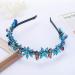 IYOU Sparkling Rhinestone Headband Green Crystal Flower Hair Bands Gemstone Prom Party Hair Hoop Accessories for Women and Girls - Buy Online on GoSupps.com