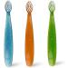 Soft Bristle Toddler Toothbrush Set - Pack of 3 Kids Toothbrushes for Ages 18 Months+ Blue Green & Orange - Buy Online on GoSupps.com