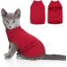 Buy Docio Soft & Warm Dog Sweater | Fleece Winter T-Shirt for Small & Medium Dogs & Cats - Red M (1 Pack) - Buy Online on GoSupps.com