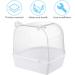 POPETPOP Covered Bird Bath for Small Birds - Ideal for Canaries, Budgies, and Parrots - White - Buy Online on GoSupps.com