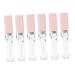 PLAFOPE 6pcs Lip Gloss Empty Tube Clear Lipglosses Makeup Lip Gloss Makeup Eyeliner Lip Bottle Abs Pink 1 g (Pack of 1) Pink
