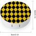 Buy Cute Yellow & Black Diamond Pattern Contact Lens Case - Portable Round Box with Mirror for Travel & Daily Use - Buy Online on GoSupps.com