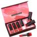 Yiida 6-Part Matte Velvet Lipstick Set | Nude Lipsticks + Lip Plumper Gloss | Waterproof Makeup Gift Set - Buy Online on GoSupps.com