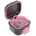 BVN leak -proof prosthesis box denture box with sieve sustainable soakable dental dinner for all age group liners and braces (black + pink).