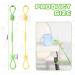 Vicloon Silicone Toy Clip 2Pcs - Food Grade Safety Straps for Pacifiers, Sippy Cups, and Toys - Adjustable Stroller and Anti-Drop Chain - Bear-Yellow/Green - Buy Online on GoSupps.com