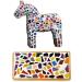 PINUO&KE 200g Square Ceramic Mosaic Tiles for Crafts - Colorful Stained Glass Pieces - Red - Buy Online on GoSupps.com