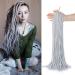 20 strands afro braids braids hair extensions synthetic hair soft natural hair part braiding hair extension 50cm-100 grams # gray
