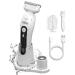 Vacto Electric Razors for Women with LED Light  Electric Shaver for Women Rechargeable Womens Electric Razor Ladys Razor Bikini Trimmer Bikini Shaver Body Hair Removal for Body Legs Underarm Bikini White(upgraded)