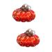 Ciieeo 2pcs autumn desktop with lights glass pumpkin jar American Country decorate glass pumpkin decorations Collection desk with cover dispenser manual Redx2pcs 12.5x12.5cmx2pcs