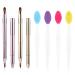 6 Pcs Lip Scrub Brush Retractable Lip Brush Double-Sided Mini Silicone Exfoliating Brush Lip Makeup Brushes With Cap Double-Sided Mini Exfoliating Brush For Lipstick Gloss Creams