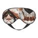 SSIMOO Marble Texture Copper Splatter Print Ultra-Soft Light-Blocking Eye Mask for Optimal Comfort and Restful Sleep Black