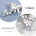 Catery Flower Bride Wedding Hair Comb - Pearl Crystal Side Combs for Women and Girls - Buy Online on GoSupps.com