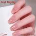 Jelly Nail Polish - Nude Pink Nail Varnish - Natural Pale Pink Quick Dry Nail Polish - Transparent Pink Crystal Sheer Polish - Long Lasting Air Dry No Need UV DIY Manicure Nail Art light Pink - Buy Online on GoSupps.com
